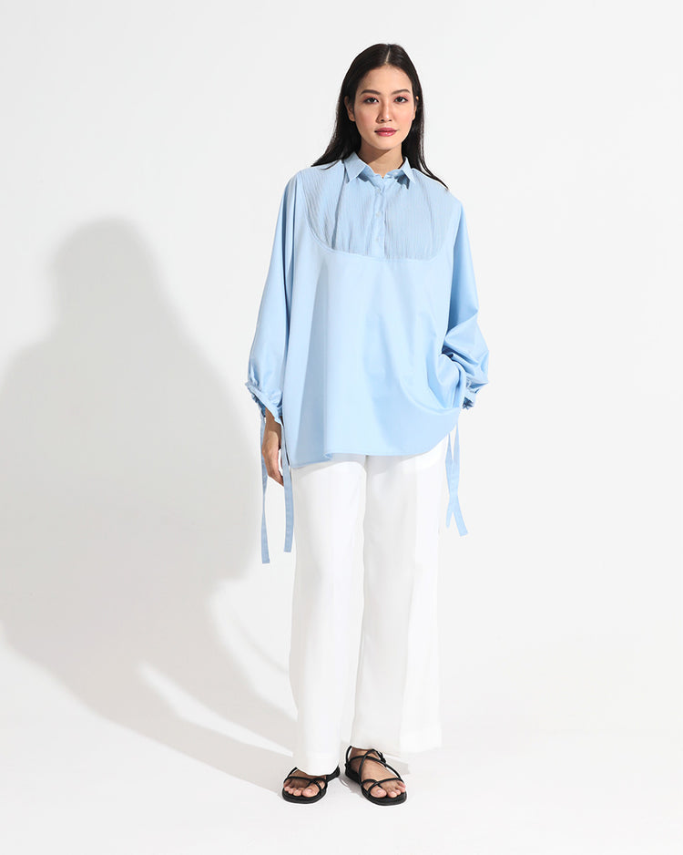 Bella Batwing Blouse In Baby Blue