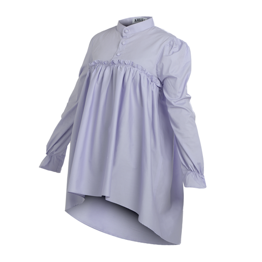 Katrina Baby Doll Blouse in Lilac