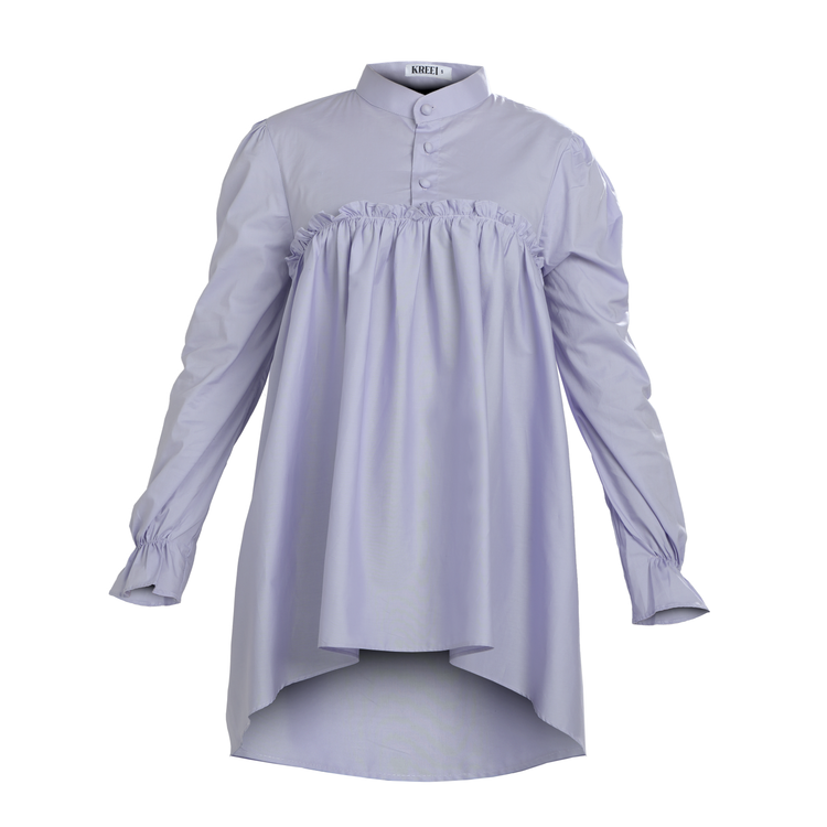 Katrina Baby Doll Blouse in Lilac