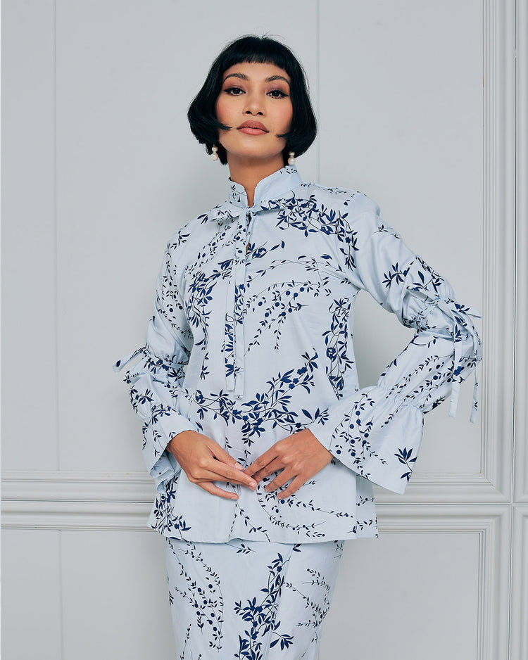 Raela Kurung Kedah In Baby Blue