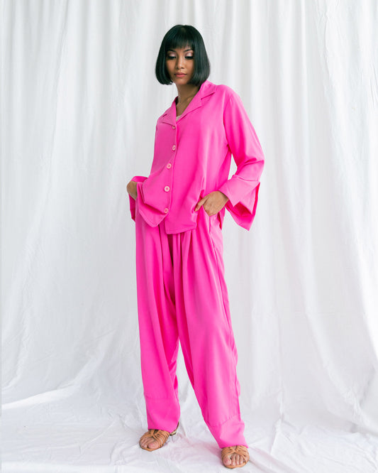 Sunday Co Ord Pyjamas In Pink