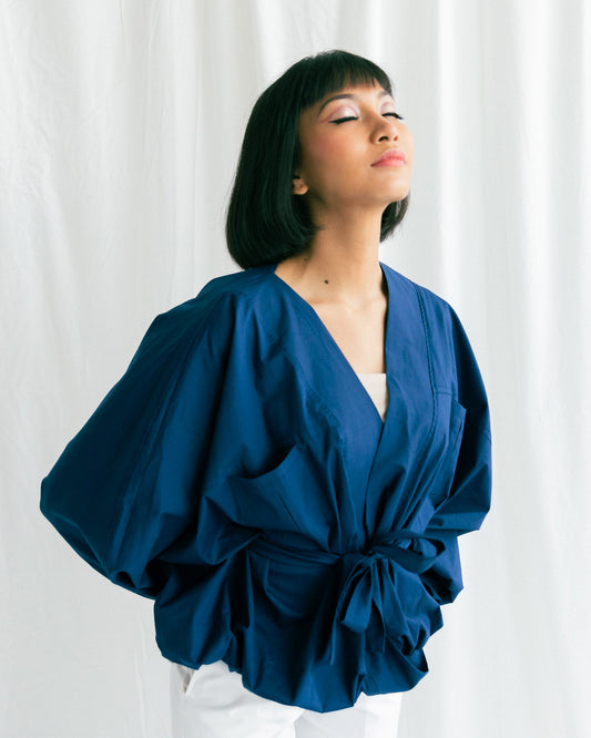 Thursday Kimono Blouse in Navy Blue (Pre-Order)