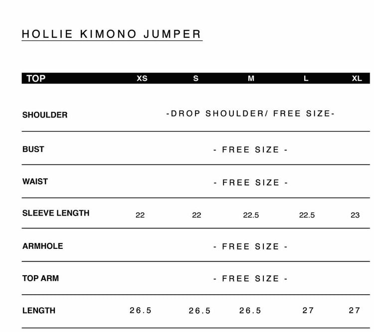Hollie Kimono Jumper (Pre-Order)